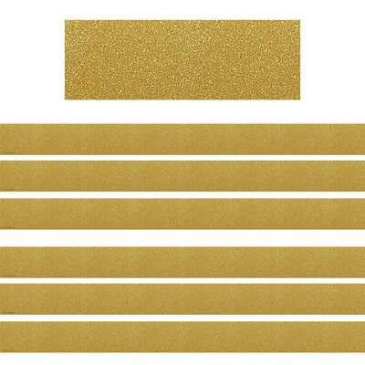 Teacher Created Resources Confetti Gold Straight Border Trim, 35 Feet Per Pack, 6 Packs (TCR5627-6)