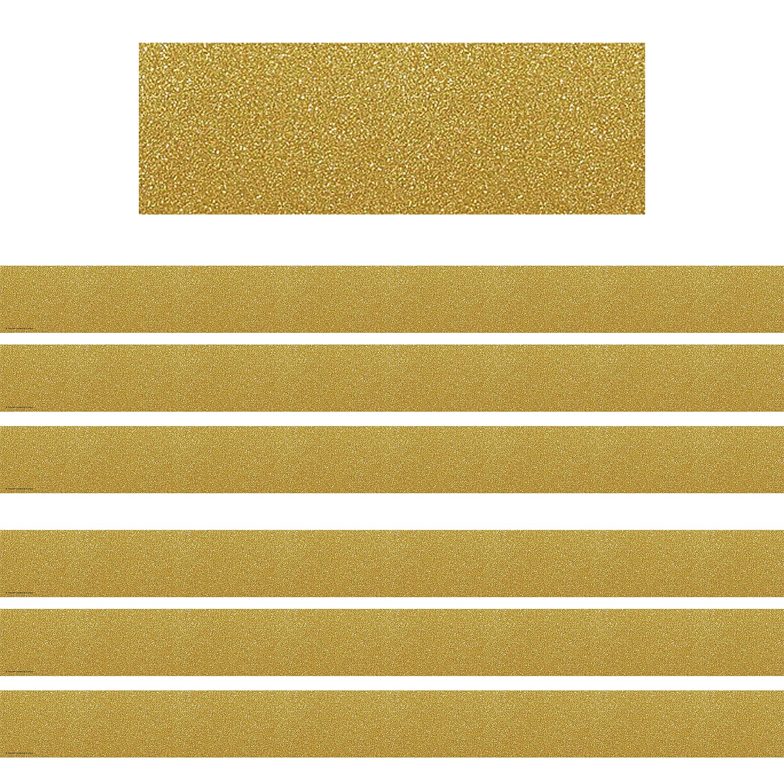 Teacher Created Resources Confetti Gold Straight Border Trim, 35 Feet Per Pack, 6 Packs (TCR5627-6)