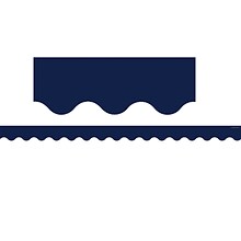 Teacher Created Resources Navy Scalloped Border Trim, 35 Feet Per Pack, 6 Packs (TCR5861-6)