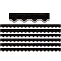 Teacher Created Resources Modern Farmhouse Scalloped Border, 2.19 x 210, Black with Gray (TCR8516-