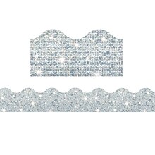 TREND Terrific Trimmers Scalloped Border, 2.25 x 195, Silver Sparkle (T-91408-6)