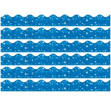 TREND Terrific Trimmers Scalloped Border, 2.25 x 195, Blue Sparkle (T-91413-6)