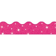 TREND Terrific Trimmers Scalloped Border, 2.25 x 195, Hot Pink Sparkle (T-91421-6)