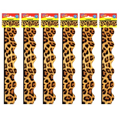 TREND Leopard Terrific Trimmers, 39 Feet Per Pack, 6 Packs (T-92163-6)