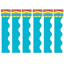 TREND Sky Blue Terrific Trimmers, 39 Feet Per Pack, 6 Packs (T-92378-6)