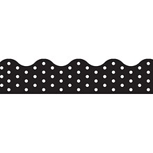 TREND Polka Dots Black Terrific Trimmers, 39 Feet Per Pack, 6 Packs (T-92671-6)