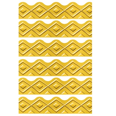 TREND Terrific Trimmers Scalloped Border, 2.25" x 234', I ? Metal Golden Lines (T-92681-6)