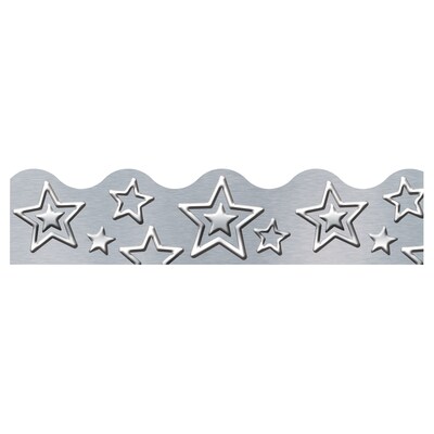 TREND I ? Metal Silver Stars Terrific Trimmer,, 39' Per Pack, 6 Packs (T-92682-6)