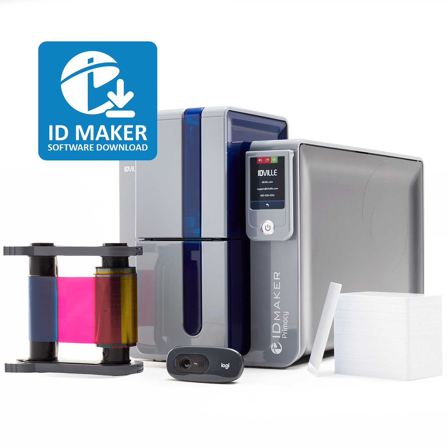 IDville ID Maker Primacy 1-Sided ID Printer Kit (1360014SK31)