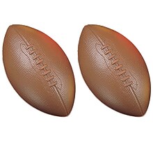 Champion Sports Coated High-Density Foam Football, Brown, Pack of 2 (CHSFFC-2)