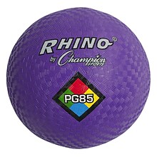 Champion Sports 8-1/2 Nylon/Rubber Playground Ball, Purple, Pack of 3 (CHSPG85PR-3)