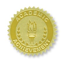 Hayes Publishing Gold Foil Embossed, Academic Achievement, Certificate Seals, 54 Per Pack, 3 Packs (