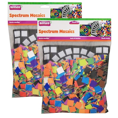 Roylco Spectrum Mosaics, Pre-K+, 4000 Per Pack, 2 Packs (R-15639-2)