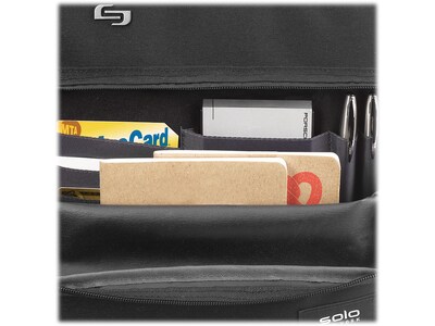 Solo Laptop Briefcase, Black Polyester (UBN310-4X)