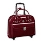 McKlein Edgebrook, Wheeled Ladies' Laptop Briefcase, Top Grain Cowhide Leather, Red (96316)