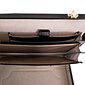 McKlein Reagan Attache Briefcase, Top Grain Cowhide Leather, Black (80445)