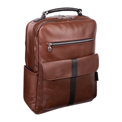 McKlein U Series Logan Laptop Backpack, Brown Leather (19080)