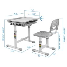 Mount-It! 26 Kids Desk with Chair, Gray (MI-10201)