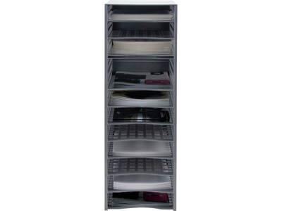 Advantus Snap Configurable Tray System, Gray, 12/Pack (39412)