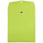 JAM Paper 10 x 13 Open End Catalog Colored Envelopes with Clasp Closure, Ultra Lime Green, 100/Pack (V0128186)