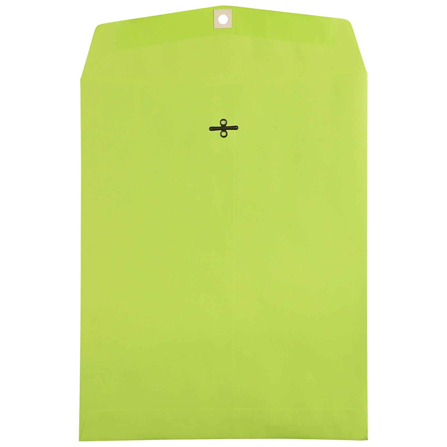 JAM Paper 10 x 13 Open End Catalog Colored Envelopes with Clasp Closure, Ultra Lime Green, 100/Pack (V0128186)