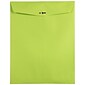 JAM Paper 10 x 13 Open End Catalog Colored Envelopes with Clasp Closure, Ultra Lime Green, 100/Pack (V0128186)