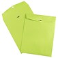 JAM Paper 10 x 13 Open End Catalog Colored Envelopes with Clasp Closure, Ultra Lime Green, 100/Pack (V0128186)