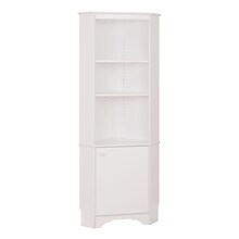 Prepac Elite White Tall 1-Door Corner Storage Cabinet (WSCC-0604-1)