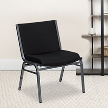 Flash Furniture HERCULES Series Fabric Big & Tall Stack Chair, Black, 2 Pack (2XU60555BK)
