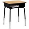 Flash Furniture 24W Student Desk with Open Front Metal Book Box, Wood Grain/Black (FD-DESK-GG)