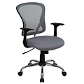 Flash Furniture Alfred Ergonomic Mesh Swivel Mid-Back Task Office Chair, Gray (H8369FGY)