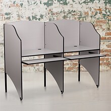 Flash Furniture Add-On Study Carrel, Grey