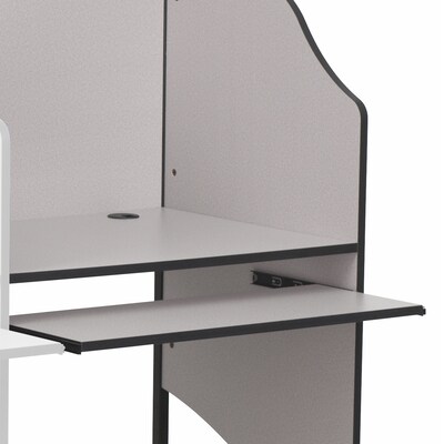 Flash Furniture Add-On Study Carrel, Grey