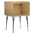 Flash Furniture 35.75W Study Carrel, Oak/Black (MT-M6221-OAK-GG)
