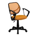 Flash Furniture Fabric Mid-Back Task Chair with Capped Arm, Orange
