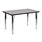 Flash Furniture Wren Rectangular Activity Table, 24 x 48, Height Adjustable, Gray (XUA2448RECGYTA)