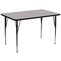 Flash Furniture Wren Rectangular Activity Table, 36 x 72, Height Adjustable, Gray (XUA3672RECGYTA)