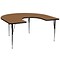 Flash Furniture 21 1/8 - 30 1/8H x 60W x 66D 16 Gauge Tubular Steel Horseshoe Activity Table, Oak