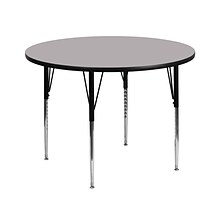 Flash Furniture Wren 42 Round Activity Table, Height Adjustable, Gray (XUA42RNDGYTA)