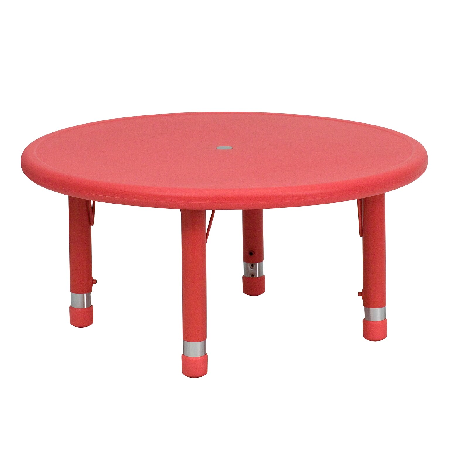 Flash Furniture Wren 33 Round Activity Table, Height Adjustable, Red (YUYCX007RDTBRD)