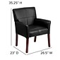 Flash Furniture Executive Leather Reception Chair, Black (BT353BKLEA)