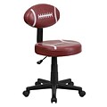 Flash Furniture Vinyl Football Task Chair Without Arms, Red