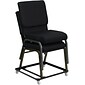 Flash Furniture HERCULES™ Steel Stack Chair and Church Chair Dolly, Black