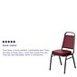 Flash Furniture HERCULES Series Vinyl Trapezoidal Banquet Stack Chair, Burgundy (4FDBHF1SVBY)