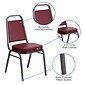 Flash Furniture HERCULES Series Vinyl Trapezoidal Banquet Stack Chair, Burgundy (4FDBHF1SVBY)