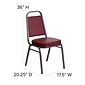 Flash Furniture HERCULES Series Vinyl Trapezoidal Banquet Stack Chair, Burgundy (4FDBHF1SVBY)