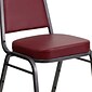 Flash Furniture HERCULES Series Vinyl Trapezoidal Banquet Stack Chair, Burgundy (4FDBHF1SVBY)