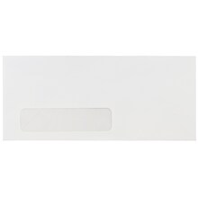 JAM Paper #10 Window Envelope, 4 1/8 x 9 1/2, White, 250/Pack (1633173CF)