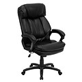 Flash Furniture Iris Ergonomic LeatherSoft Swivel High Back Executive Office Chair, Black (GO1097BKLEA)