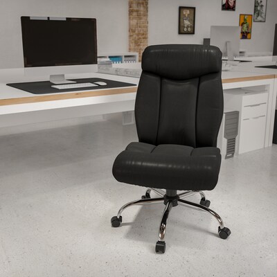Flash Furniture HERCULES Series Armless Ergonomic LeatherSoft Swivel Big & Tall Executive Office Cha